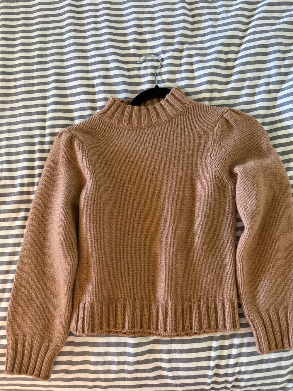 Doen Ribbed Mock Neck Sweater - Dusty Rose Brown